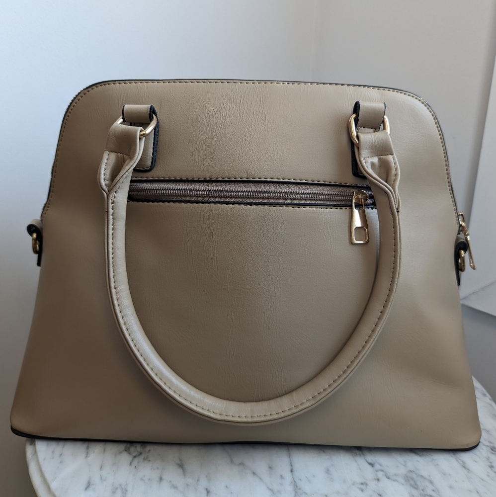 Neutral Geometric Shoulder Bag - Picture 2 of 7